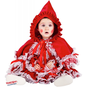 Vestito Carnevale Piccola Cappuccetto Rosso Lusso Costume Travestimento Bambina - 5038