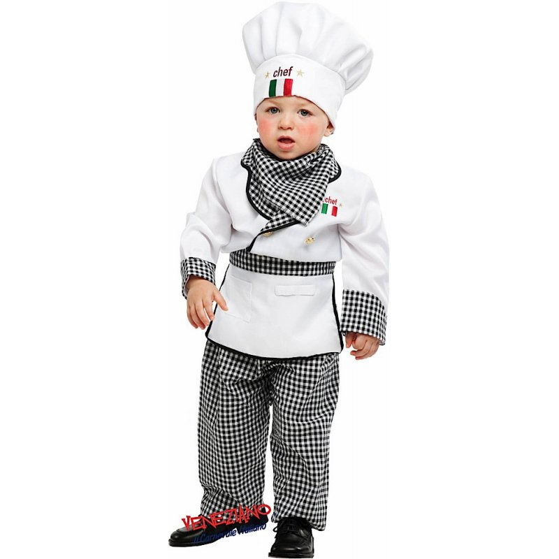 Vestito Carnevale Piccolo Cuoco Costume Travestimento Bambino - 53153