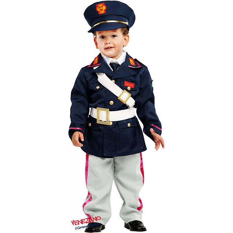 Vestito Carnevale Piccolo Poliziotto Costume Travestimento Bambino - 53151