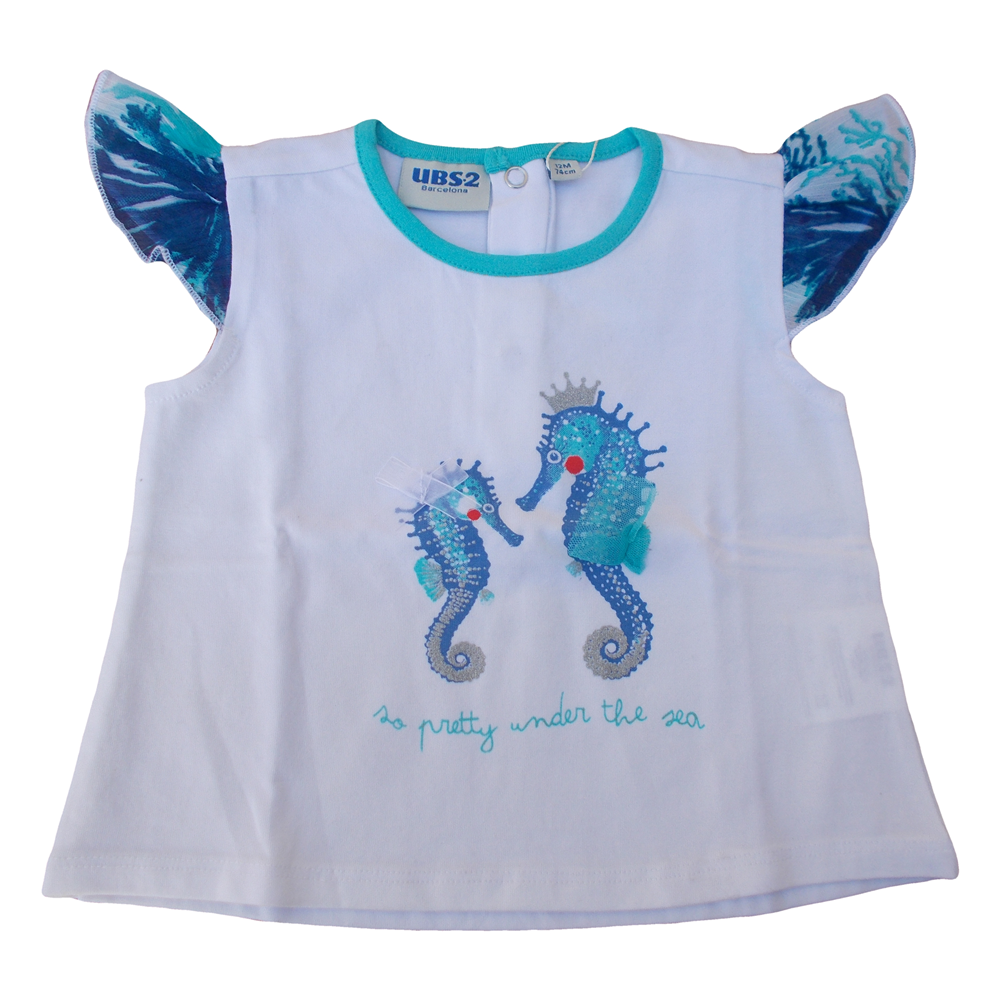 T-Shirt Bambina Neonata Ubs2 Taglie 3/24 Mesi - 9925