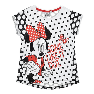 T-Shirt Minnie Maglietta DISNEY Bambina Ragazza Sun City 3/8 Anni - Qe1210nero