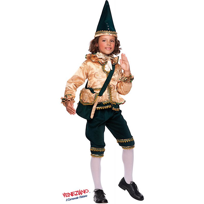 Costume Burattino Pinocchio Vestito Abito Travestimento Carnevale Bambino 50739