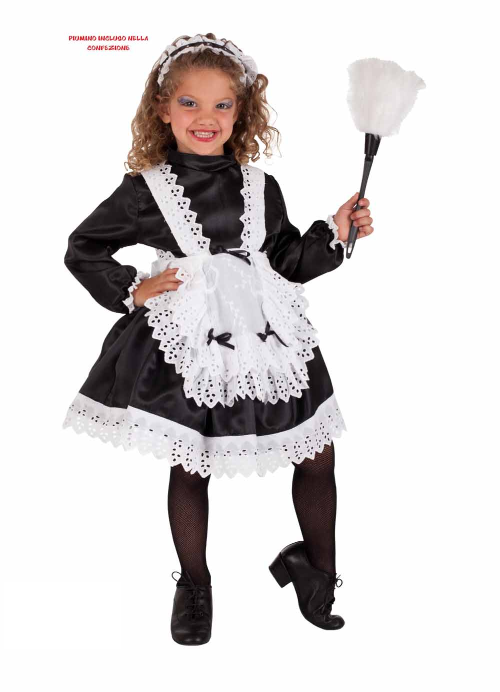 Vestito Carnevale Cameriera Costume Travestimento Bambina - 5078