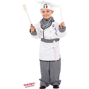 Vestito Carnevale Cuoco Costume Travestimento Bambino - 5054