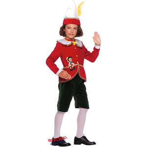Vestito Carnevale Piccolo Pinocchio Lusso Costume Travestimento Bambino - 53178