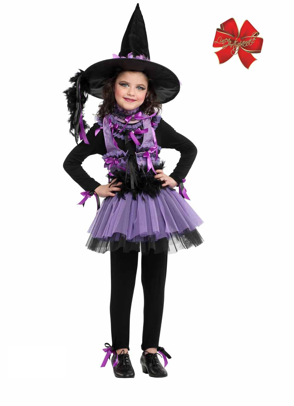 Vestito Carnevale Streghella Amanda Costume Travestimento Bambina - 53171