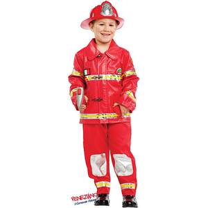Vestito Carnevale Vigile Del Fuoco Costume Travestimento Bambino - 53140