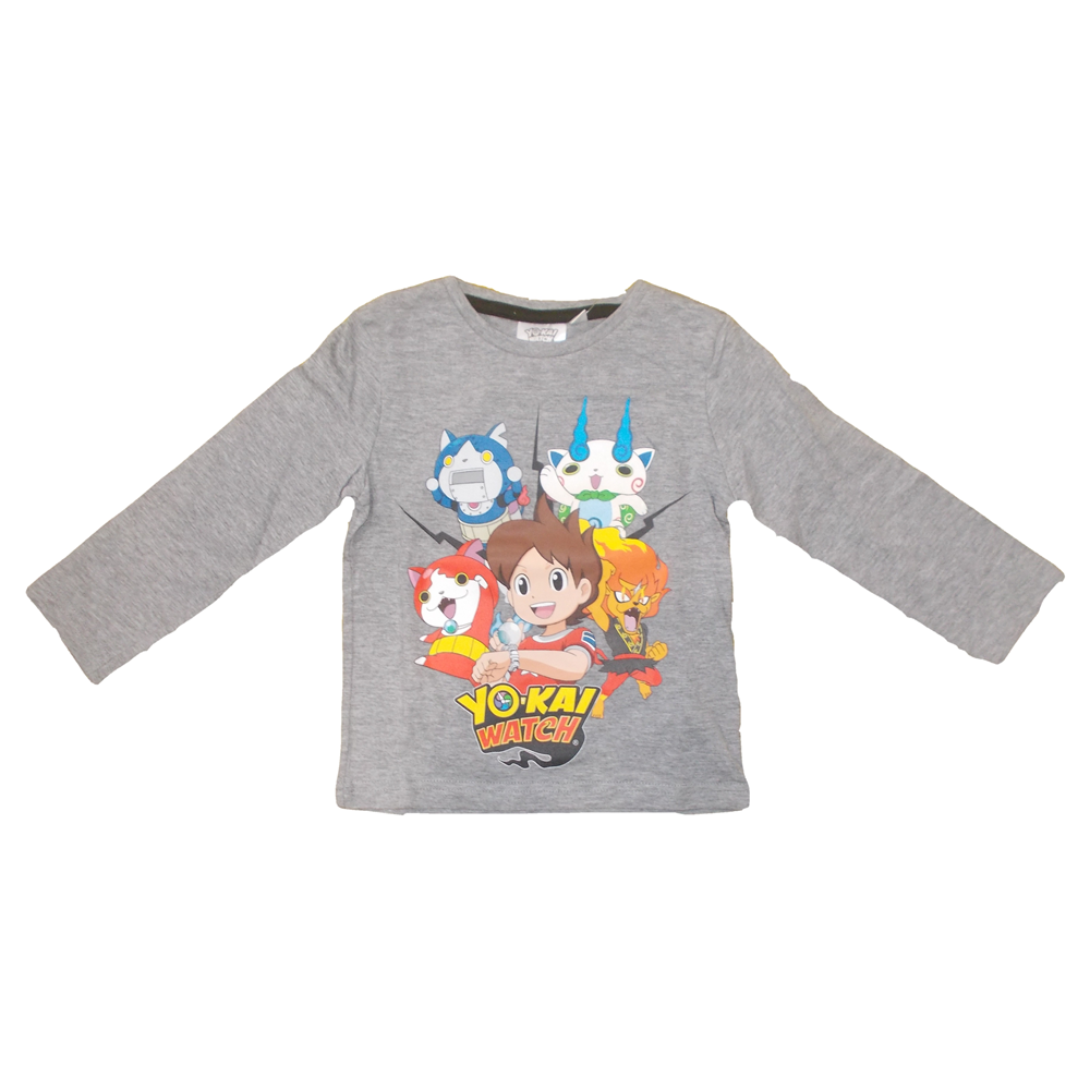 T-Shirt Yo Kai Watch Bambino Ragazzo Sun City 3/8 Anni - Hq1542grigio
