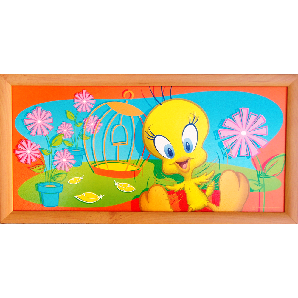 Quadro Titty Looney Tunes Cornice Mdf Cm. 52x26 - 10033676