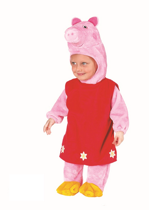 Costume Vestito Abito Travestimento Carnevale Neonata Piccola Maialina Pina 50659
