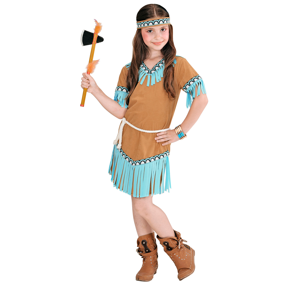 Vestito Carnevale + Accessori Indiana Costume Set Arciere Travestimento 8/10 Anni - 0665+27935