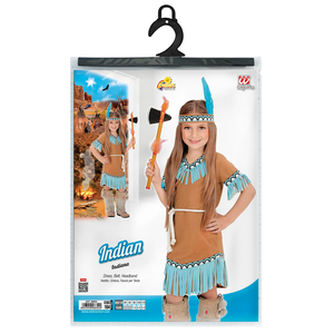 Vestito Carnevale + Accessori Indiana Costume Set Arciere Travestimento 2/3 Anni - 0665+27935