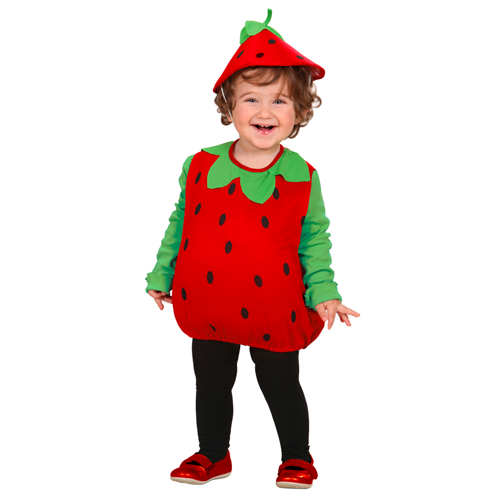Costume Vestito Abito Travestimento Carnevale Bambina Fragolina