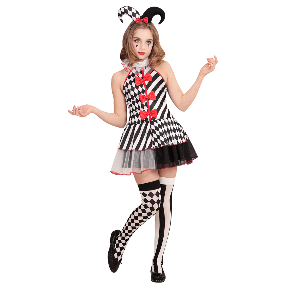 Costume Vestito Abito Travestimento Carnevale Bambina Arlecchina