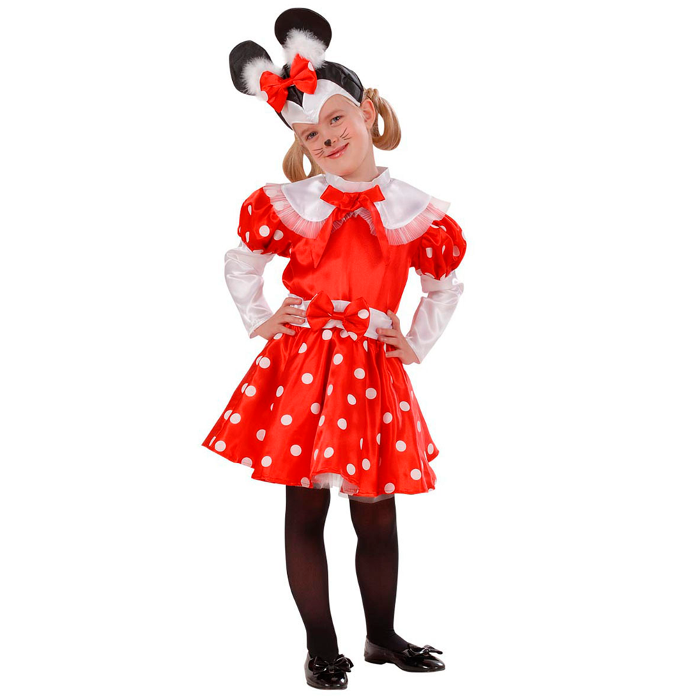 Costume Vestito Abito Travestimento Carnevale Bambina Topina