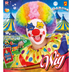Vestito Carnevale + Accessori Clown Costume Parrucca Tromba Set Trucco con Naso 11/13 Anni Travestimento - 0257+4044n+74590+2720t