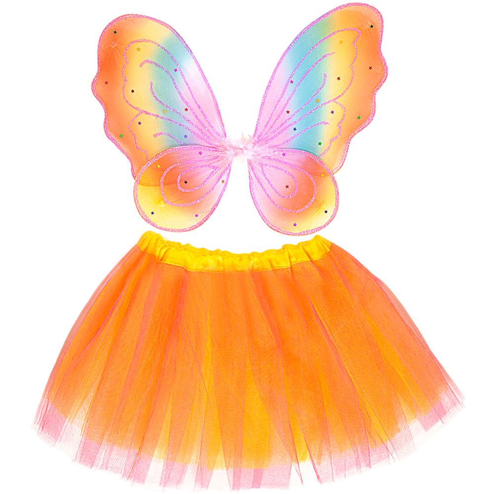 Set Fatina Accessori Ali Gonna Abito Vestito Travestimento Carnevale Bambina