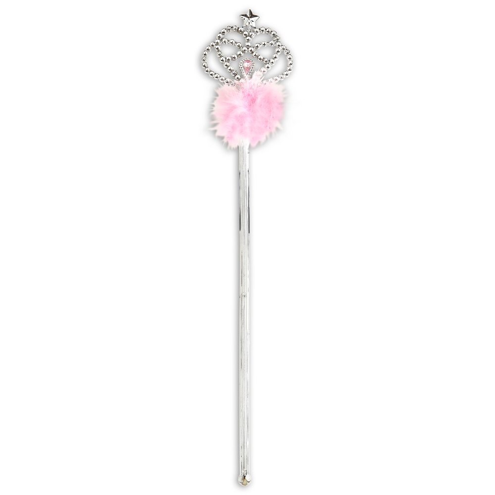 Bacchetta Scettro con Marabou Rosa Accessori per Abito Vestito Travestimento Carnevale Bambina