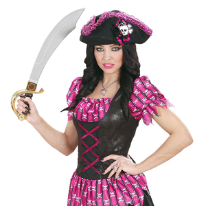 Vestito Carnevale + Accessori Pirata Costume Sciabola 8/10 Anni Travestimento - 0723+7007b