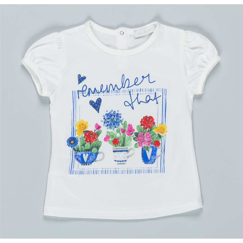 T-Shirt Maglietta Meilisa Bai Neonata Bambina Baby Taglie 9/36 Mesi - Fl1241