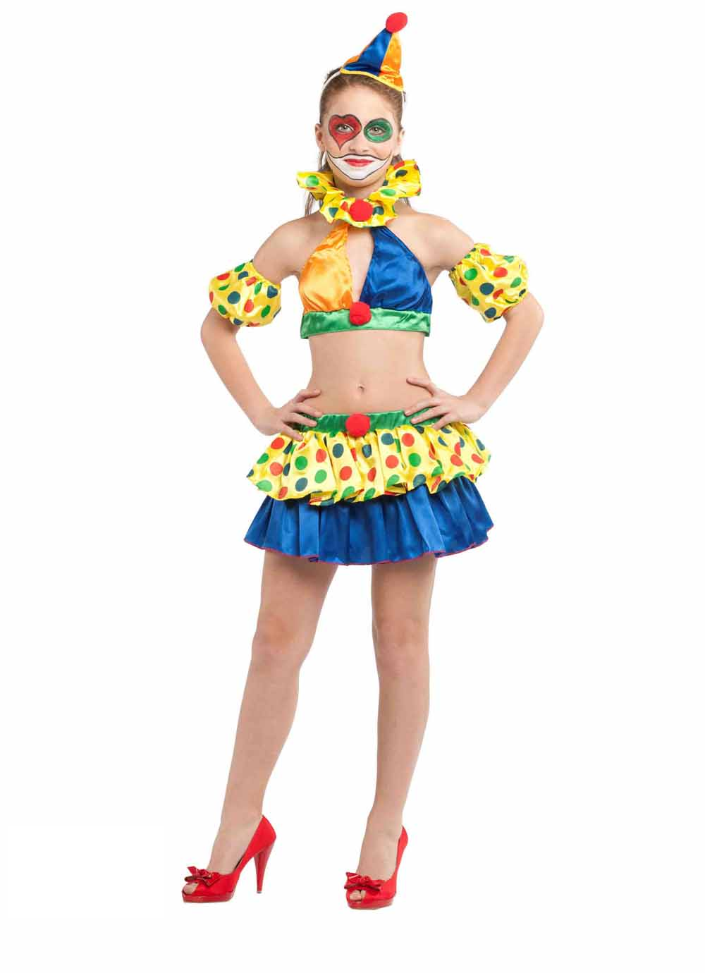 Vestito Carnevale Pagliaccetta Costume Travestimento Bambina - 51220