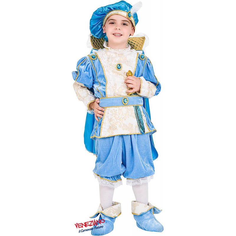 Costume Vestito Abito Travestimento Carnevale Bambino Principe Azzurro 2260