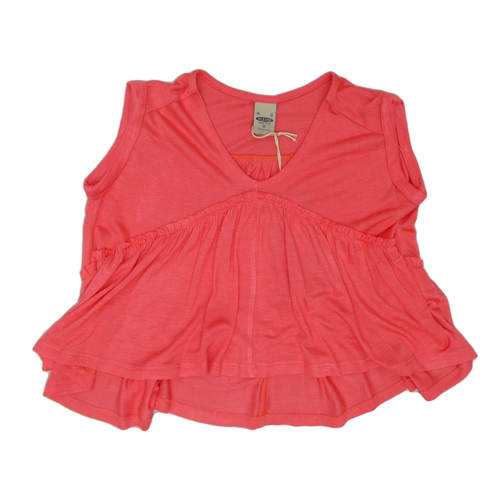 Canotta Maglietta Please Bambina Baby Taglie 4/10 Anni - M002030g06/p
