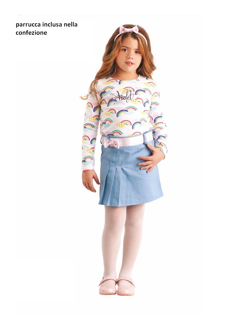 Vestito Carnevale Viola Costume Travestimento Bambina - 50577