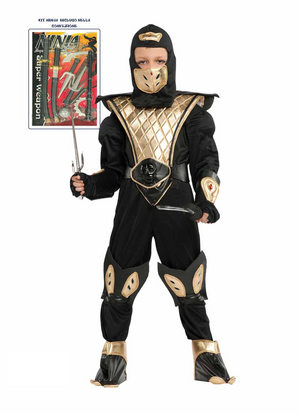 Costume Vestito Abito Travestimento Carnevale Bambino Ninja Kombat 53182