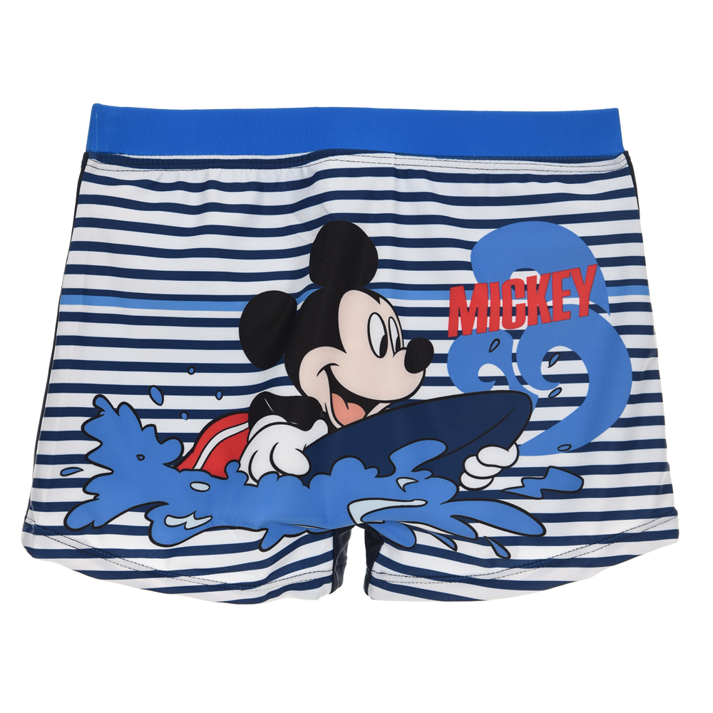 Costume Mare Topolino Mickey Mouse Parigamba Pantaloncino Bambino Taglie 3/8 Anni - Er1961blu