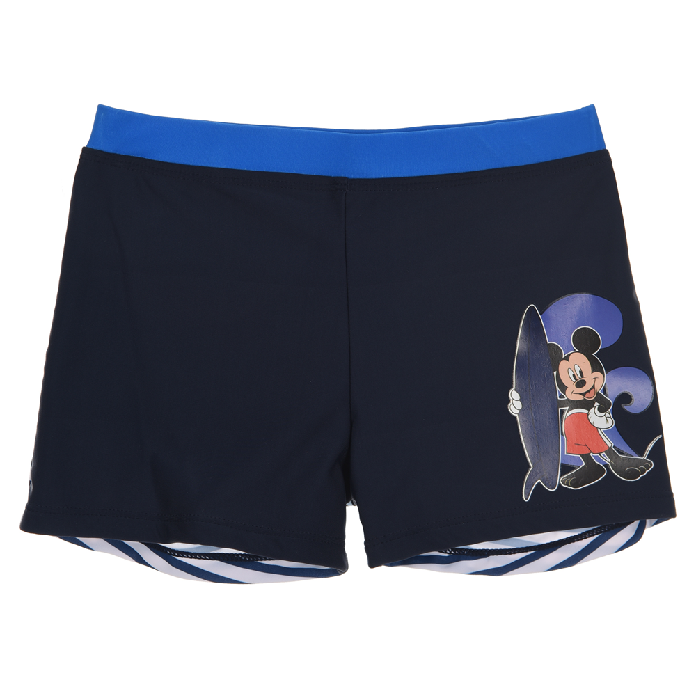 Costume Mare Topolino Mickey Mouse Parigamba Pantaloncino Bambino Taglie 3/8 Anni - Er1961blu