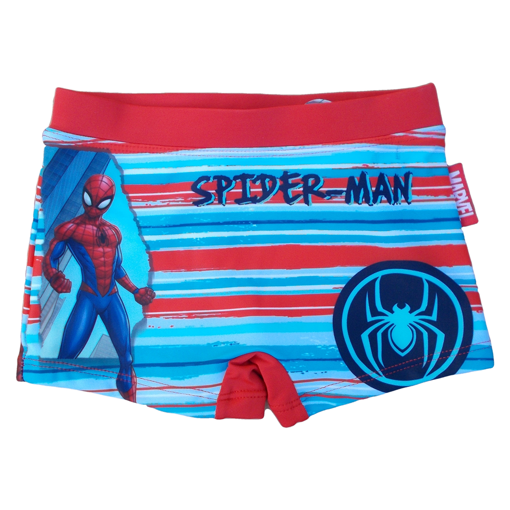 Costume Mare Spiderman MARVEL Parigamba Pantaloncino Bambino Taglie 3/8 Anni - Er1896rosso