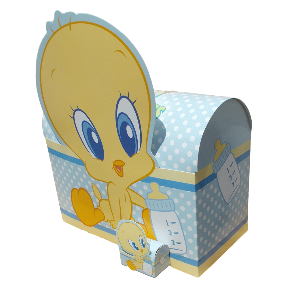 Bomboniera DISNEY Titty Celeste a Baule Looney Tunes Cm. 7x9x3.5