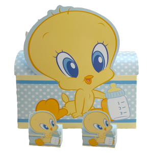 Bomboniera DISNEY Titty Celeste a Baule Looney Tunes Cm. 7x9x3.5