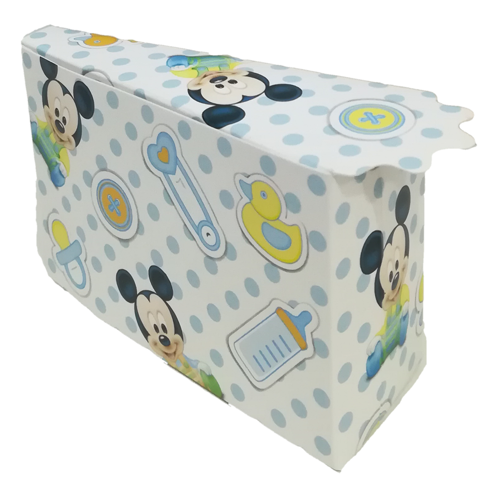 Bomboniera Astuccio Fetta di Torta Topolino Baby DISNEY Scatolina Kit 10 Pezzi Senza Confetti