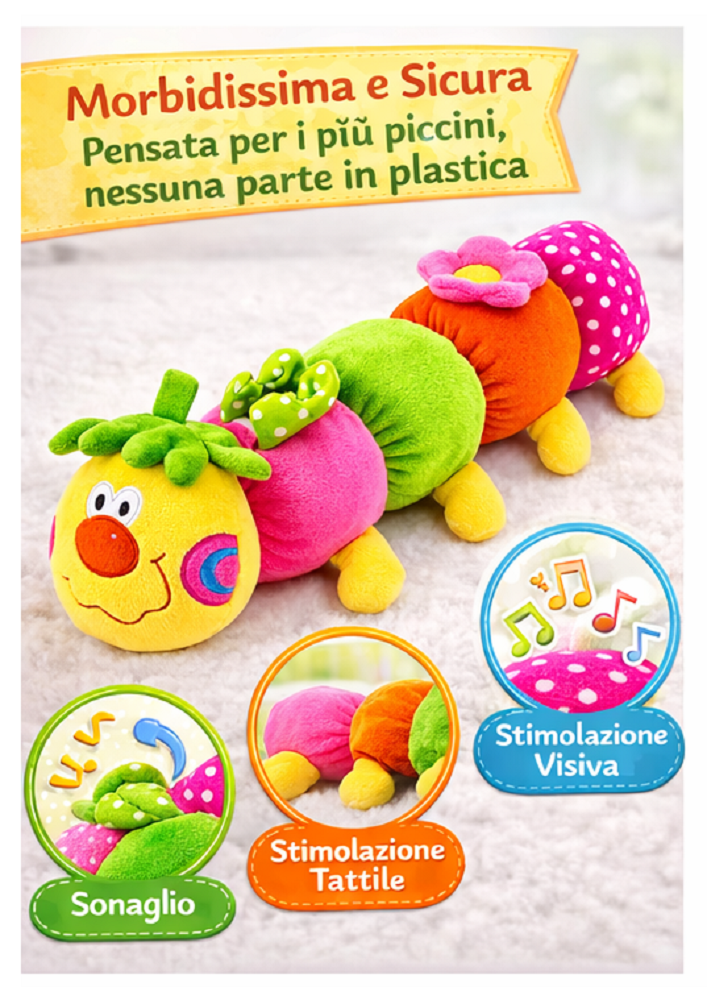 Peluche Bruco Cm. 55 Venturelli - 785092