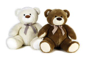 Peluche Orso Venturelli Bianco/marrone Cm. 40 - 753199