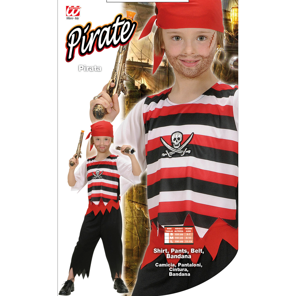 Costume Vestito Abito Travestimento Carnevale Halloween Bambino Pirata - 5854