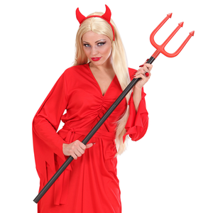 Vestito Carnevale con Accessori Diavolo Tridente Travestimento Halloween Bambino 11/13 Anni- 0249+5279d