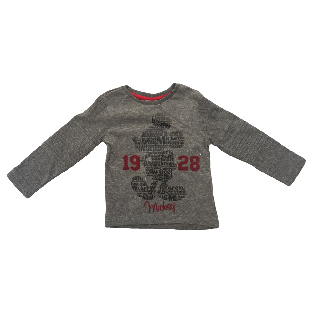 T-Shirt Topolino DISNEY Bambino Maglietta Sun City Taglie 3/8 Anni - Rh1310grigio