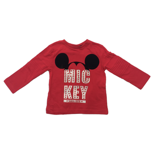 T-Shirt Topolino DISNEY Bambino Maglietta Sun City Taglie 3/8 Anni - Rh1310rosso