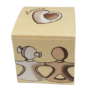 Bomboniera Astuccio Cubo Aforismi Amore Scatolina Kit 10 Pezzi Senza Confetti