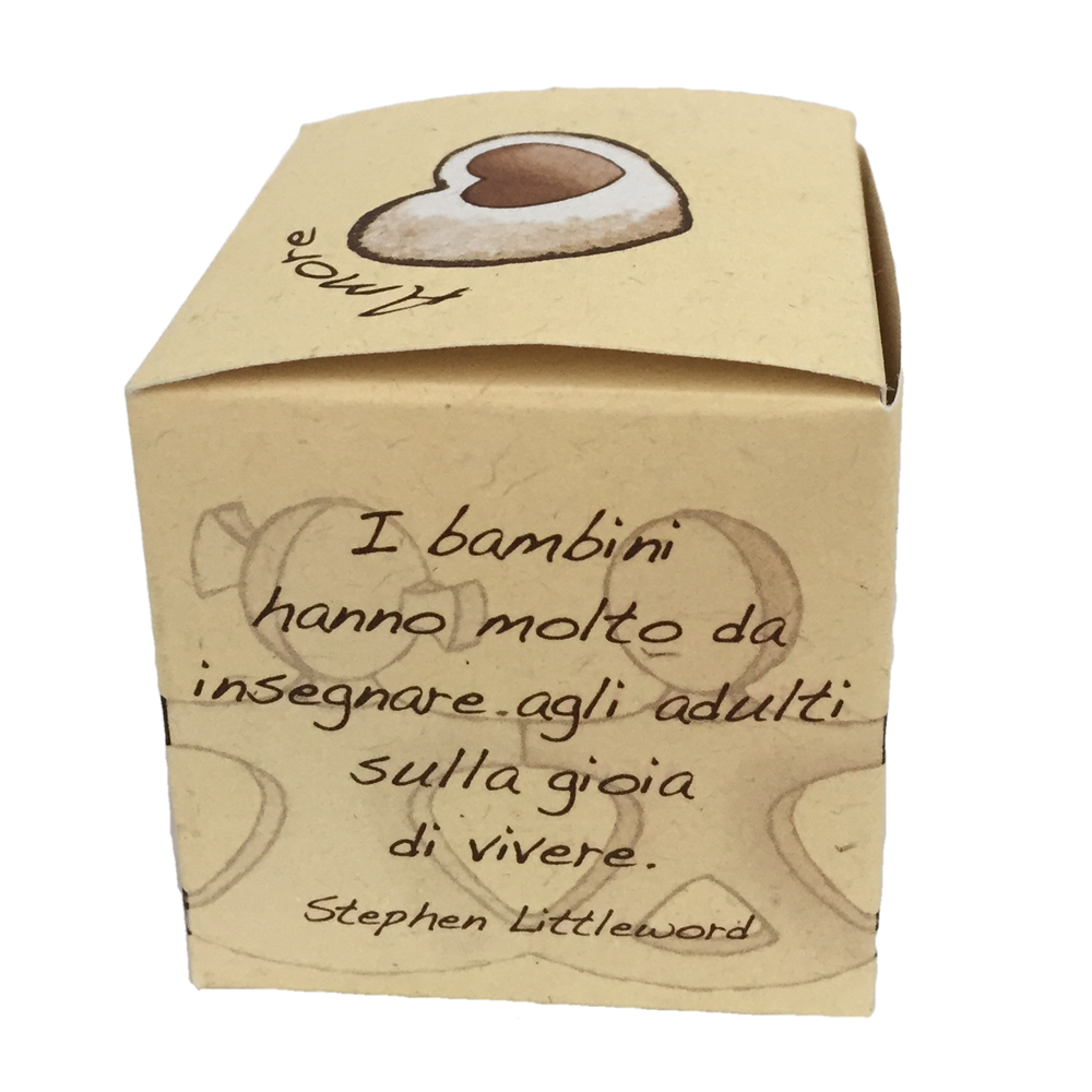 Bomboniera Astuccio Cubo Aforismi Amore Scatolina Kit 10 Pezzi Senza Confetti