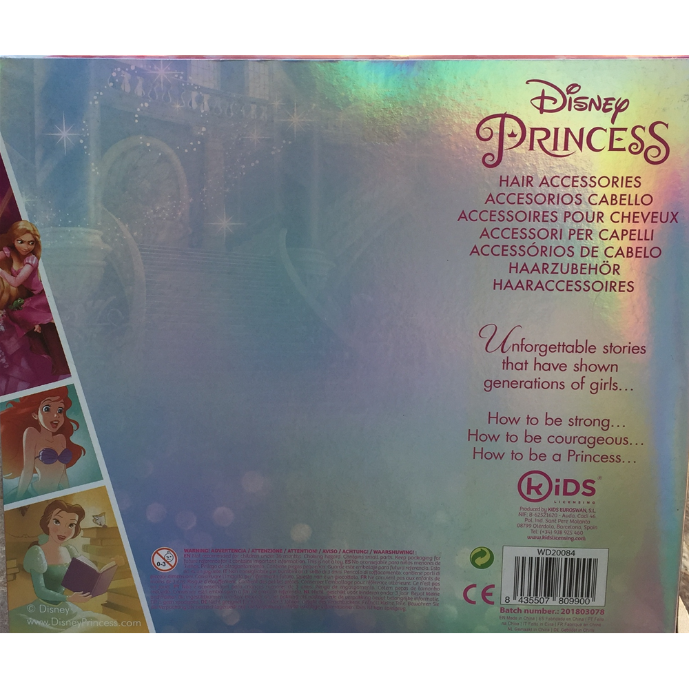 Accessori Capelli Principesse DISNEY 18 Pezzi Confezione Regalo - Wd20084