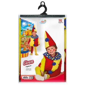 Costume Vestito Abito Travestimento Carnevale Halloween Cosplay Bambina Pagliaccio - 1900c