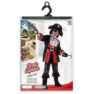 Vestito Carnevale + Accessori Capitano Pirata Costume Set Accessori Pistola 11/13 Anni Travestimento - 3883+8214k+04859