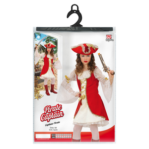 Vestito Carnevale + Accessori Capitano Pirata Vestito Cappello Pistola 11/13 Anni Travestimento - 5879+04859