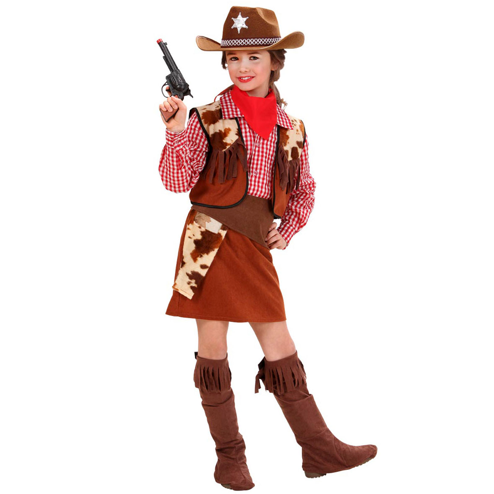 Costume Vestito Abito Travestimento Carnevale Halloween Cosplay Bambina Cowgirl - 5881