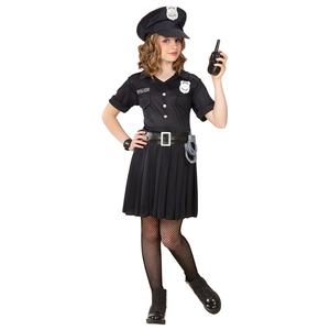 Costume Vestito Abito Travestimento Carnevale Halloween Cosplay Bambina Poliziotta - 6555