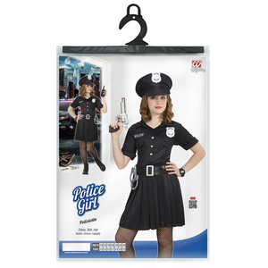 Costume Vestito Abito Travestimento Carnevale Halloween Cosplay Bambina Poliziotta - 6555